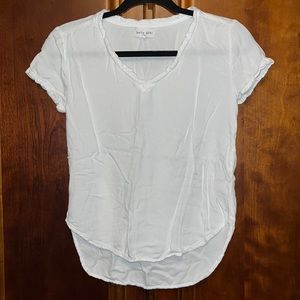 Bella Dahl Soft Hi-Low top, white, XS.